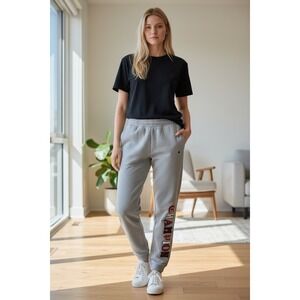 CHAMPION REVERSE WEAVE JOGGERS WOMENS LARGE LEG SPELLOUT